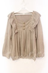 axes femme / ニットライトトップス Ｍ ベージュ O-25-12-16-022-AX-TO-IG-OS