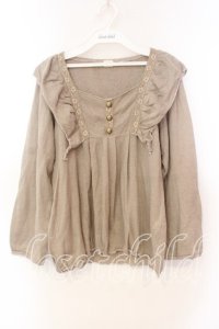 axes femme / ニットライトトップス Ｍ ベージュ O-25-12-16-022-AX-TO-IG-OS