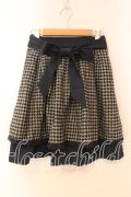 axes femme / 千鳥格子リバーシブルスカート  ネイビー O-25-12-16-023-AX-SK-IG-OS