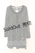 axes femme / アーガイル柄チュニック Ｍ グリーン O-25-12-16-025-AX-TO-IG-OS