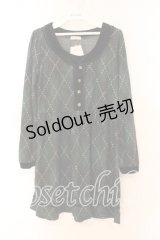 axes femme / アーガイル柄チュニック Ｍ グリーン O-25-12-16-025-AX-TO-IG-ZT1219X