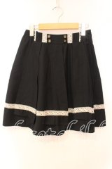 axes femme / ローズレースプリーツスカート Ｍ クロ×シロ O-25-12-16-027-AX-SK-IG-OS