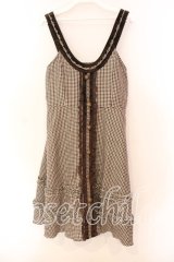 axes femme / フロントレースジャンパースカート  ブラウン系 O-25-12-16-028-AX-OP-IG-OS