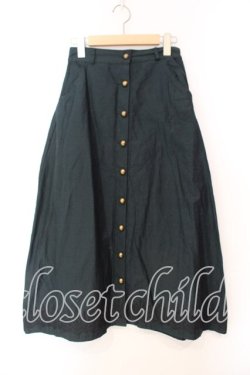 画像1: axes femme / 裾パネル柄ロングスカート  グリーン O-25-12-16-030-AX-SK-IG-OS