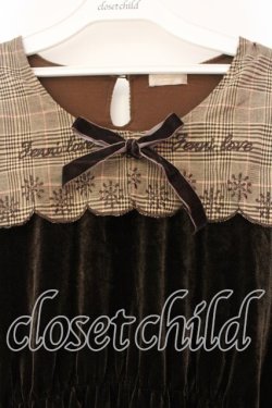 画像2: axes femme POETIQUE / セーラー襟チェック柄プルオーバー Ｍ ブラウン O-25-12-16-031-AX-TO-IG-OS