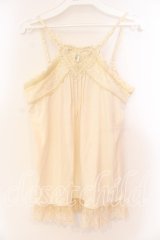 axes femme / ハートレースキャミソール  アイボリー O-25-12-16-032-AX-TO-IG-OS