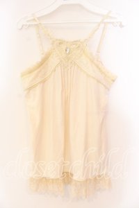 axes femme / ハートレースキャミソール  アイボリー O-25-12-16-032-AX-TO-IG-OS