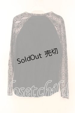 画像2: SEX POT ReVeNGe / パイソンラグランカットソー  ブラック O-25-12-16-034-SP-TO-IG-OS