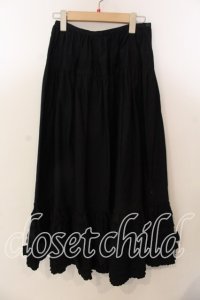 KETTY / 裾フリルスカート  クロ O-25-12-17-030-EL-SK-IG-OS