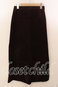 KETTY / コーデュロイプレーンスカート  ワイン O-25-12-17-033-EL-SK-IG-OS