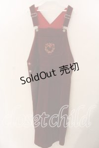 KETTY / 起毛サロペットワンピース  朱色 O-25-12-17-035-EL-OP-IG-OS