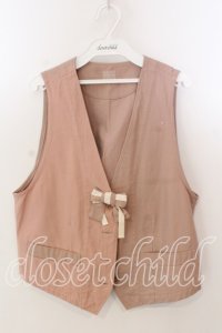KETTY / プレーンリボンベスト  ピンク O-25-12-17-036-EL-TO-IG-OS