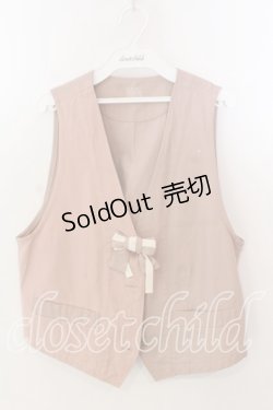 画像1: KETTY / プレーンリボンベスト  ピンク O-25-12-17-036-EL-TO-IG-OS