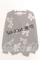KETTY / ドットリボンカーディガン  ブラウン O-25-12-17-039-EL-TO-IG-OS