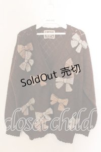 KETTY / ドットリボンカーディガン  ブラウン O-25-12-17-039-EL-TO-IG-OS