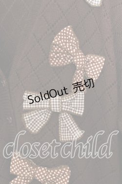 画像2: KETTY / ドットリボンカーディガン  ブラウン O-25-12-17-039-EL-TO-IG-OS