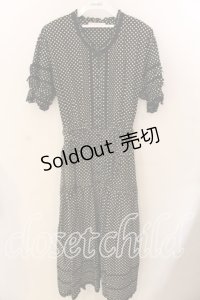 KANEKO ISAO / ドットロングワンピース  クロ O-25-12-17-040-EL-OP-IG-OS