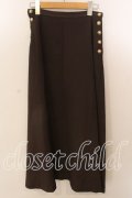 INGEBORG / サイドパールボタンスカート  ブラウン O-25-12-17-042-LO-SK-IG-OS