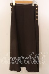 INGEBORG / サイドパールボタンスカート  ブラウン O-25-12-17-042-LO-SK-IG-ZT1219Z