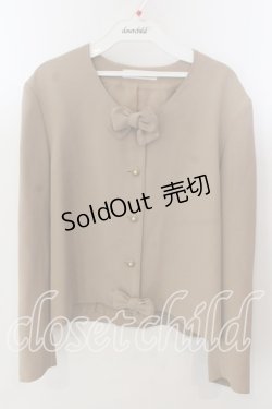 画像1: KANEKO ISAO / パールボタンリボンジャケット  キャメル O-25-12-17-043-EL-JA-IG-ZT388