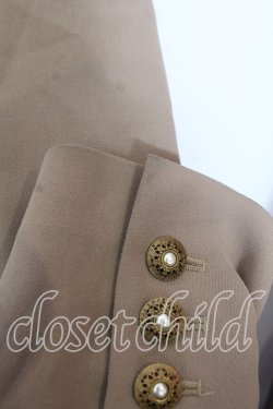 画像2: KANEKO ISAO / パールボタンリボンジャケット  キャメル O-25-12-17-043-EL-JA-IG-OS