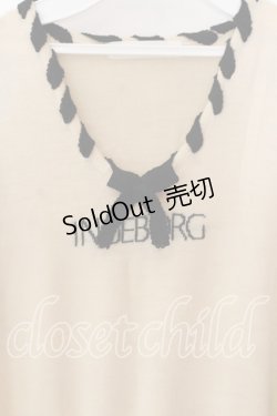 画像2: INGEBORG / ロゴニットリボンワンピース  アイボリー O-25-12-17-045-LO-OP-IG-OS