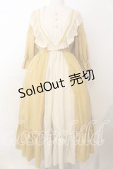 axes femme kawaii / マリアンヌワンピース  イエロー O-25-12-17-050-AX-OP-IG-OS