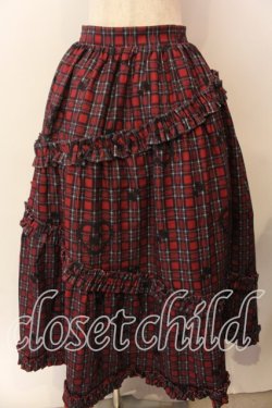 画像1: axes femme kawaii / おさんぽテリア柄スカート Ｍ アカ O-25-12-17-053-AX-SK-IG-OS