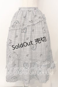 axes femme kawaii / おさんぽテリア柄スカート  グレー O-25-12-17-055-AX-SK-IG-OS