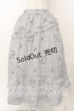 画像1: axes femme kawaii / おさんぽテリア柄スカート  グレー O-25-12-17-055-AX-SK-IG-OS