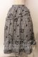 画像1: axes femme kawaii / おさんぽテリア柄スカート  グレー O-25-12-17-055-AX-SK-IG-OS (1)