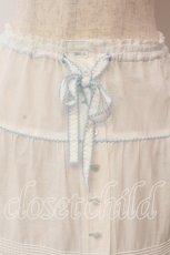 画像2: PINK HOUSE / ローンフリルティアードスカート  シロ×サックス O-25-12-17-058-LO-SK-IG-OS (2)