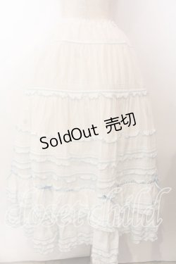 画像3: PINK HOUSE / ローンフリルティアードスカート  シロ×サックス O-25-12-17-058-LO-SK-IG-OS