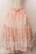 PINK HOUSE / Little Twin Stars×PINK HOUSE A Starry Night Wish柄スカート  ピンク O-25-12-17-059-LO-SK-IG-OS