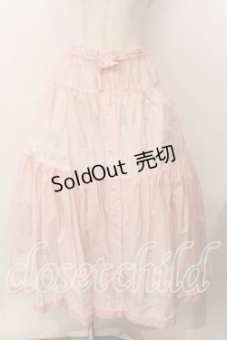 画像1: PINK HOUSE / Little Twin Stars×PINK HOUSE A Starry Night Wish柄スカート  ピンク O-25-12-17-059-LO-SK-IG-OS