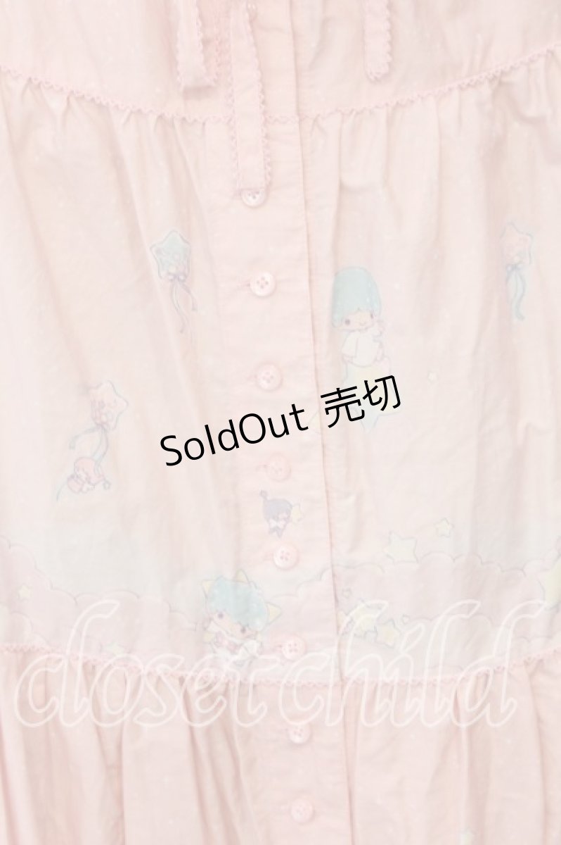 画像2: PINK HOUSE / Little Twin Stars×PINK HOUSE A Starry Night Wish柄スカート  ピンク O-25-12-17-059-LO-SK-IG-OS (2)