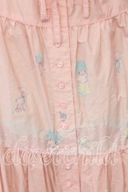 画像2: PINK HOUSE / Little Twin Stars×PINK HOUSE A Starry Night Wish柄スカート  ピンク O-25-12-17-059-LO-SK-IG-OS