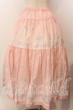 画像4: PINK HOUSE / Little Twin Stars×PINK HOUSE A Starry Night Wish柄スカート  ピンク O-25-12-17-059-LO-SK-IG-OS