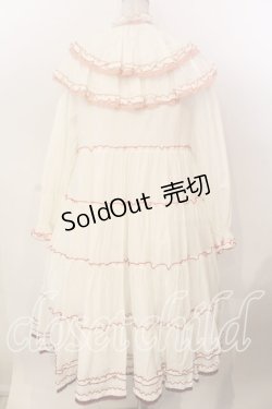 画像3: alcali / グラデーションピコット刺しゅうフリルワンピース  シロ O-25-12-17-060-LO-OP-IG-OS