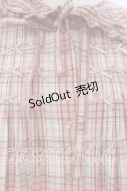 画像2: PINK HOUSE / うさぎの耳フード付きオリジナルチェックワンピース  ピンク O-25-12-17-061-LO-OP-IG-OS