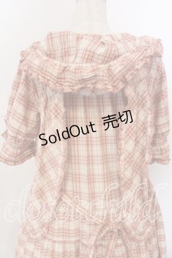 画像3: PINK HOUSE / うさぎの耳フード付きオリジナルチェックワンピース  ピンク O-25-12-17-061-LO-OP-IG-OS