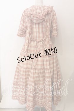 画像4: PINK HOUSE / うさぎの耳フード付きオリジナルチェックワンピース  ピンク O-25-12-17-061-LO-OP-IG-OS
