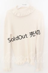 PINK HOUSE / モチーフ付きタートルリブニット  アイボリー O-25-12-17-062-LO-TO-IG-OS