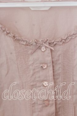 画像2: PINK HOUSE / ローンノーカラーブラウス  ピンク O-25-12-17-066-LO-BL-IG-OS