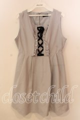 evelyn / ベロアレースアップ起毛スカート  グレー O-25-12-17-067-LO-OP-IG-ZT1219Z