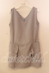 evelyn / 起毛ジャンパースカート  グレー O-25-12-17-068-LO-OP-IG-ZT1219Z