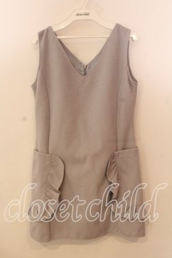 画像1: evelyn / 起毛ジャンパースカート  グレー O-25-12-17-068-LO-OP-IG-OS