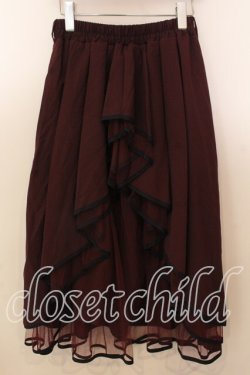 画像2: axes femme POETIQUE / パイピングバックフリルスカート  ワイン O-25-12-17-070-AX-SK-IG-OS