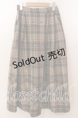 axes femme / フロッキーチェックスカート  グリーン O-25-12-17-073-AX-SK-IG-OS