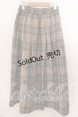 画像2: axes femme / フロッキーチェックスカート  グリーン O-25-12-17-073-AX-SK-IG-OS